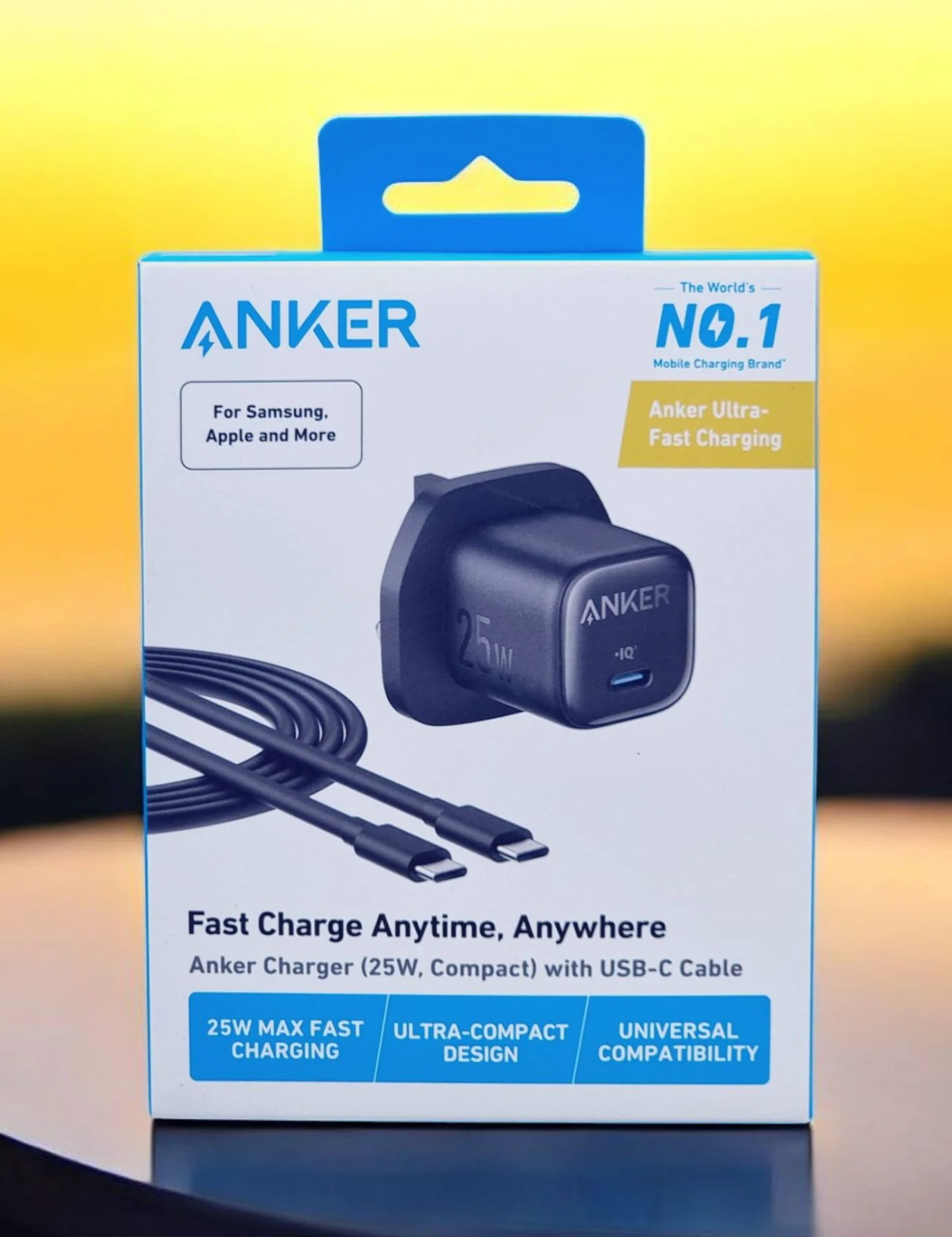 ANKER 25W WITH USB-C CABLE