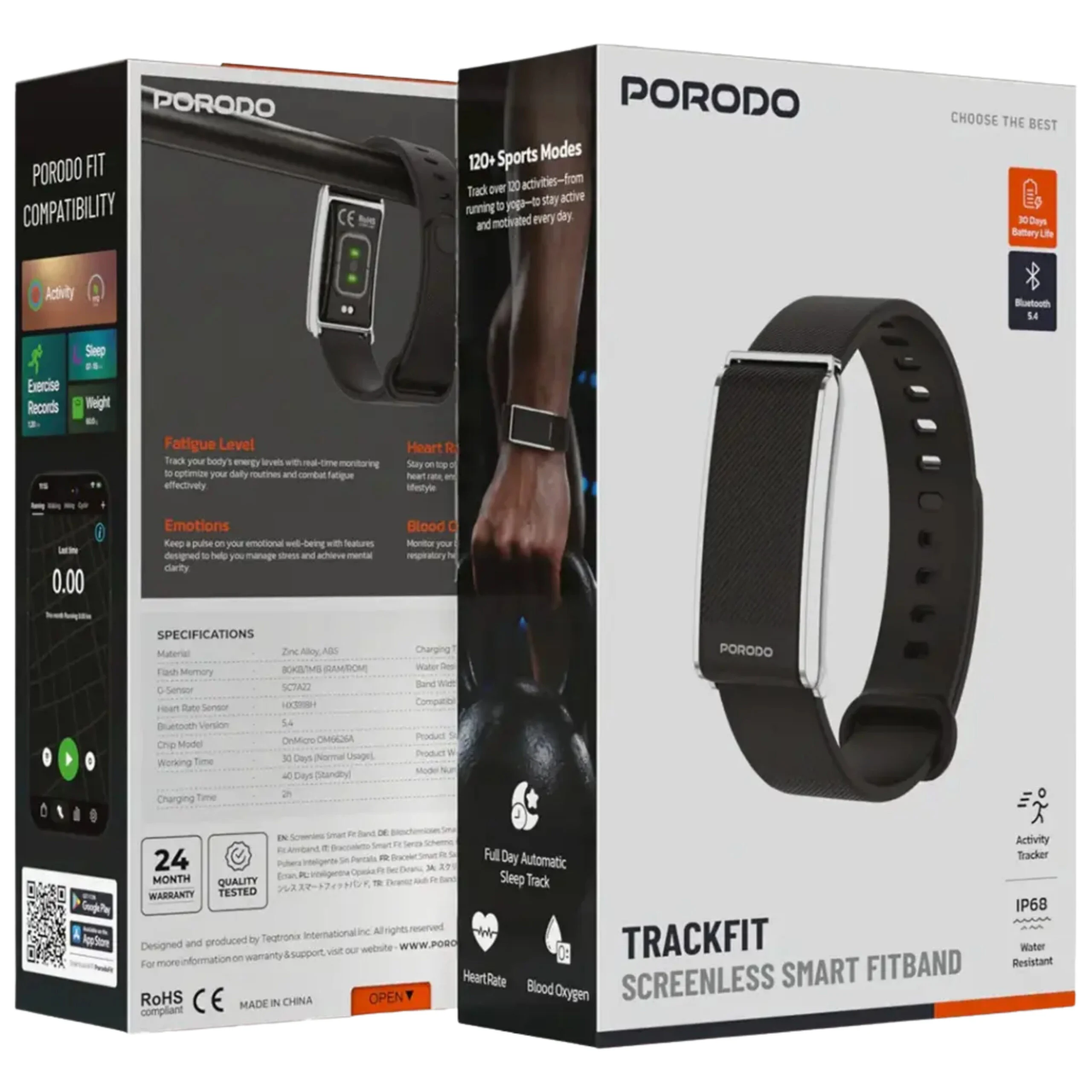 PORODO TRACKFIT SCREELESS